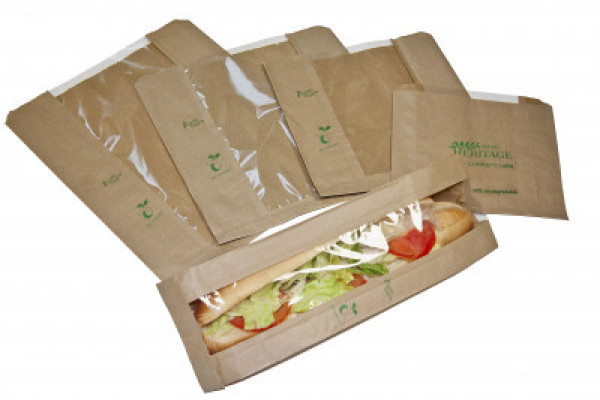 Brown Degradable Window Bags